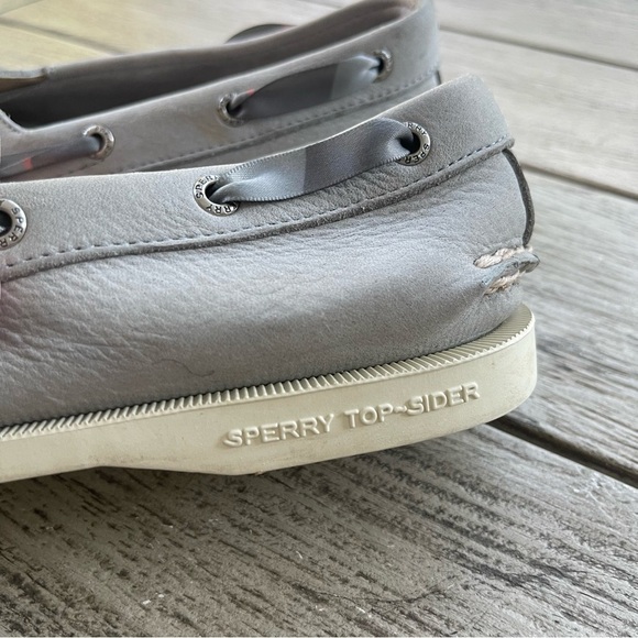 Sperry Top Sider Ribbon Lace Gray Boat Shoes Womens Size 8 - Picture 6 of 8